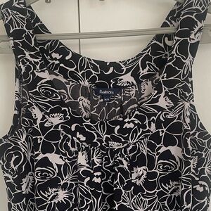 Floral Black and White Women's Top • Size Medium